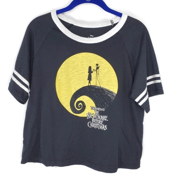 Disney The Nightmare Before Christmas Boxy Short T-shirt Size Large - Picture 1 of 8